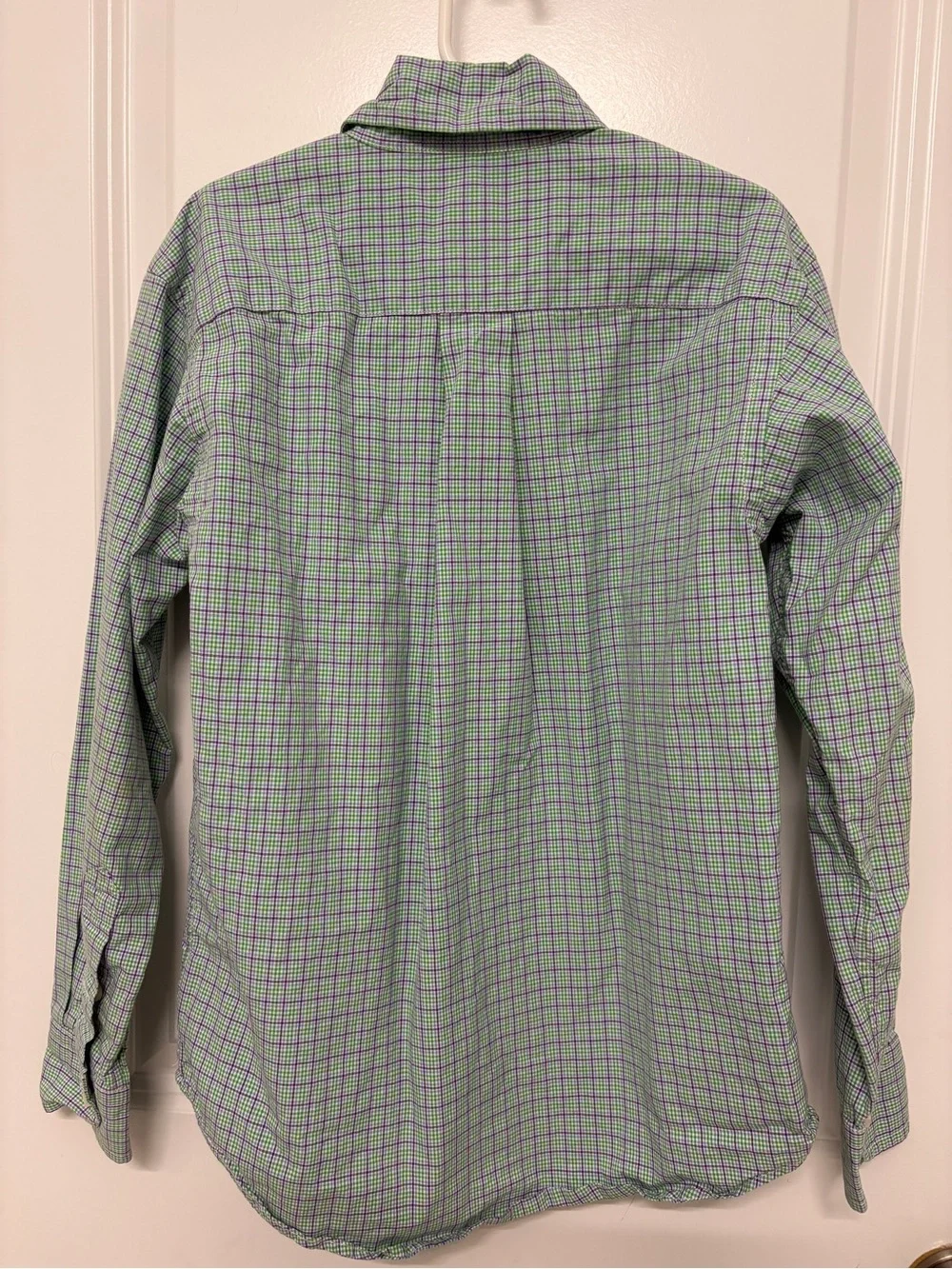 Ralph Lauren Boys Green & Purple Plaid Button-Down Shirt